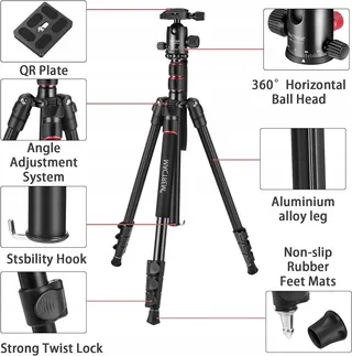 MACTREM Statief 80" DSLR Professioneel Aluminium Reizen Tas — miniatuur 6