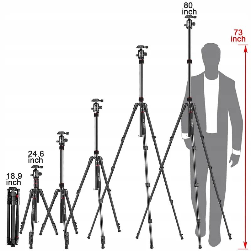 MACTREM Statief 80" DSLR Professioneel Aluminium Reizen Tas — foto 3