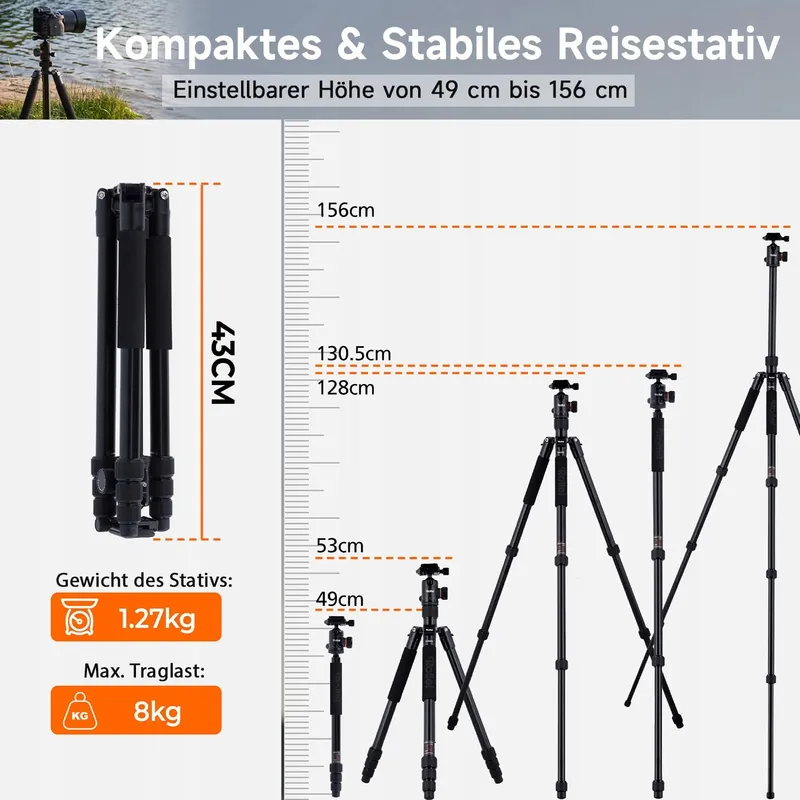 ROLLEI C5i Aluminium Fotostatief met Kogelkop en Tas — foto 7