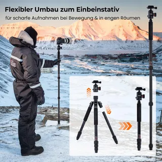 ROLLEI C5i Aluminium Fotostatief met Kogelkop en Tas — miniatuur 4