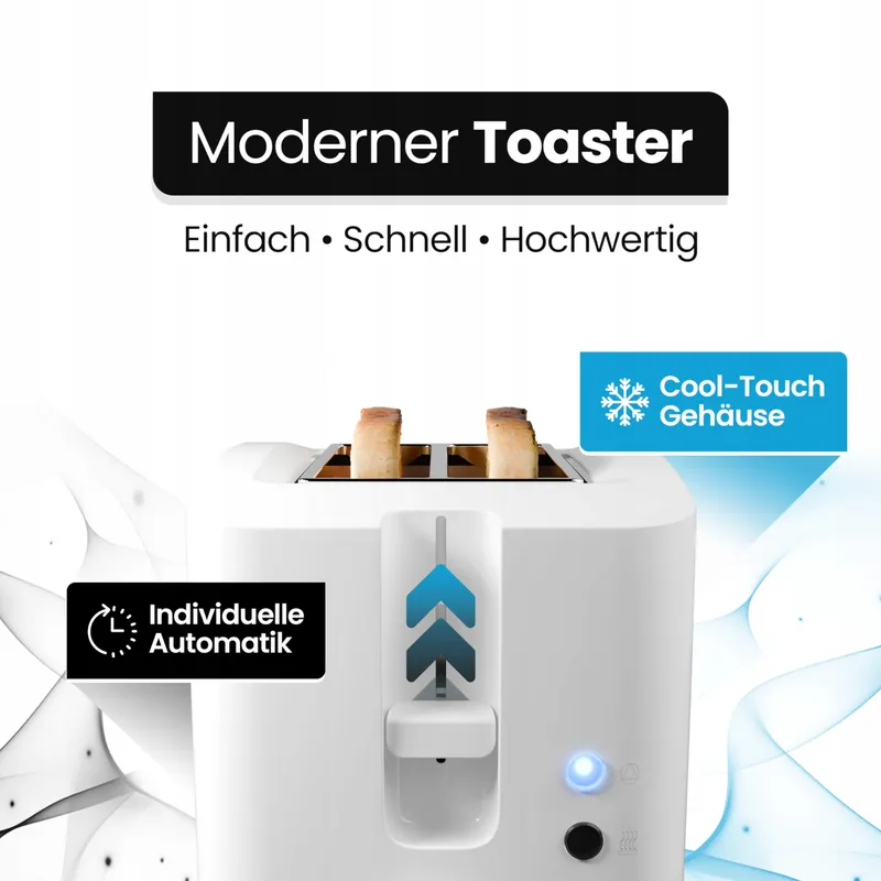 CLATRONIC Broodrooster 2 Sneetjes Liftfunctie Opwarmfunctie Wit — foto 4