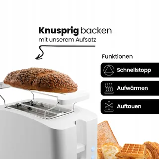 CLATRONIC Broodrooster 2 Sneetjes Liftfunctie Opwarmfunctie Wit — miniatuur 2