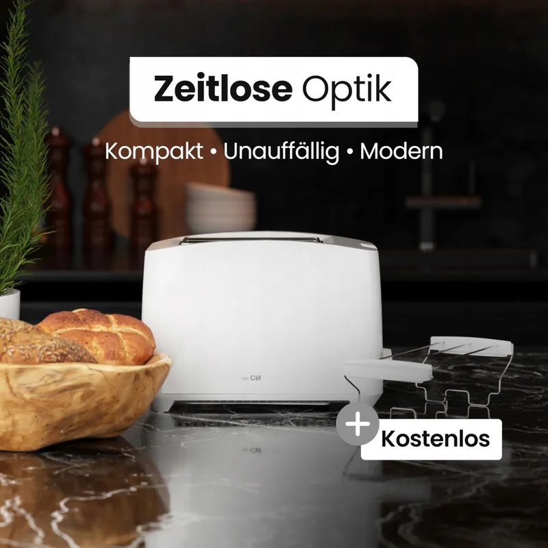 CLATRONIC Broodrooster 2 Sneetjes Liftfunctie Opwarmfunctie Wit — foto 5