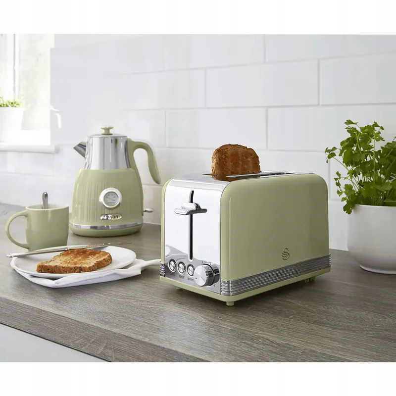 SWAN Retro Broodrooster Vintage 2-Slots Groen 815W — foto 4