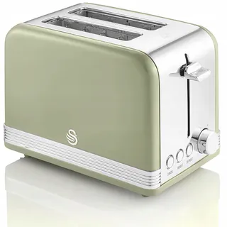 SWAN Retro Broodrooster Vintage 2-Slots Groen 815W — miniatuur 1