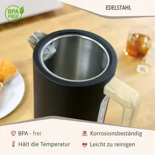 BRIEBE Waterkoker 1,7L 2200W Draadloos BPA-vrij Nordisch Design — miniatuur 5