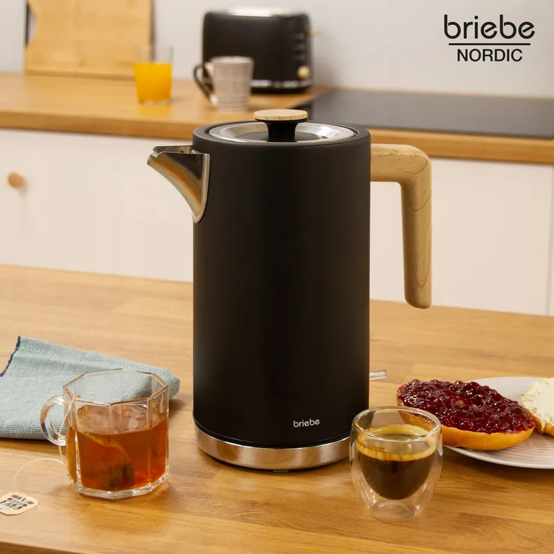BRIEBE Waterkoker 1,7L 2200W Draadloos BPA-vrij Nordisch Design — foto 2