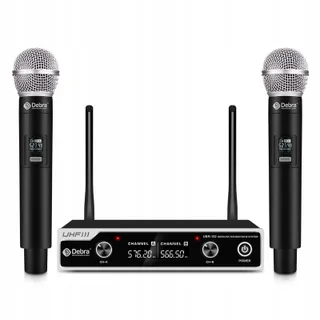 DEBRA Draadloze UHF Microfoonset Kerk Karaoke Bruiloft — miniatuur 1