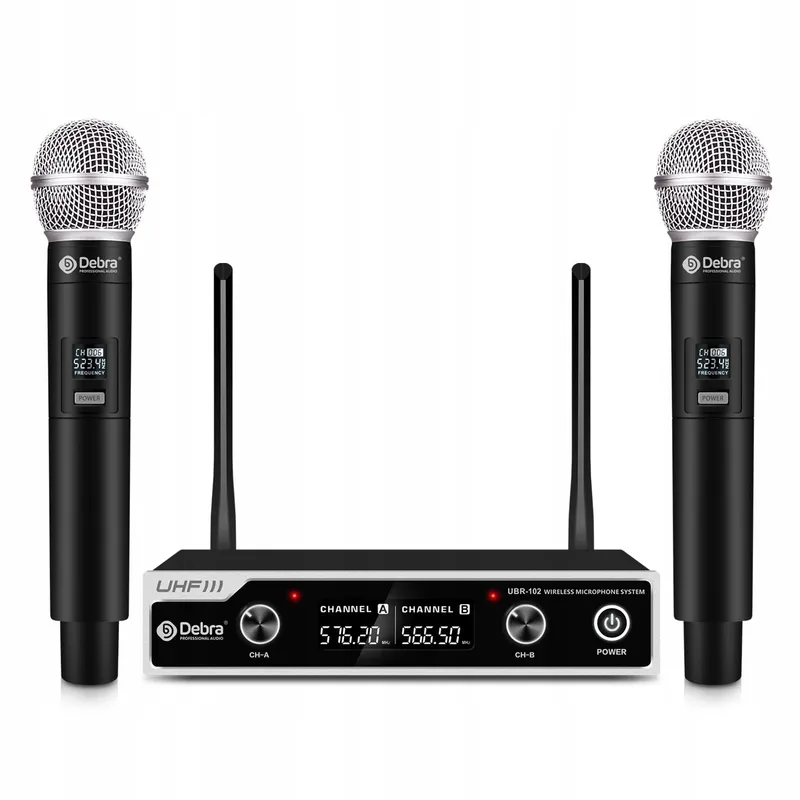 DEBRA Draadloze UHF Microfoonset Kerk Karaoke Bruiloft — foto 1
