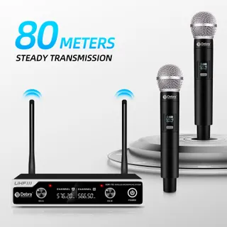 DEBRA Draadloze UHF Microfoonset Kerk Karaoke Bruiloft — miniatuur 4