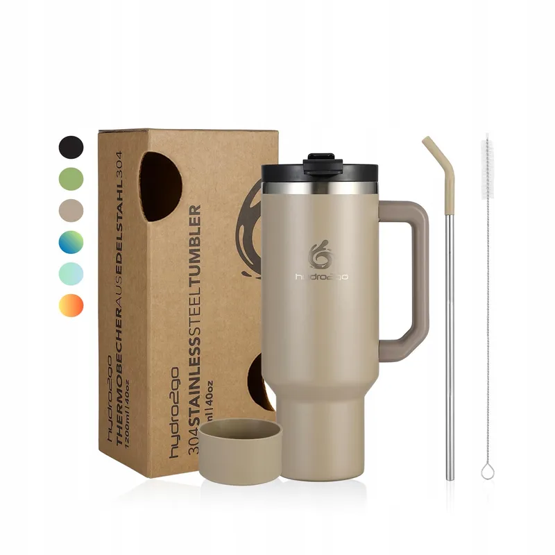 HYDRO2GO Thermosbeker met Rietje 1200ml BPA-vrij Warm Koud — foto 1