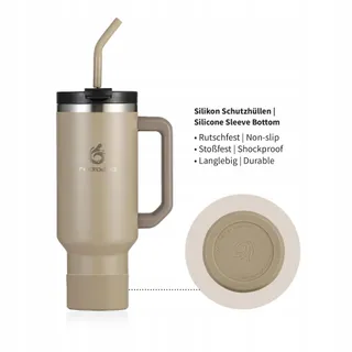 HYDRO2GO Thermosbeker met Rietje 1200ml BPA-vrij Warm Koud — miniatuur 6