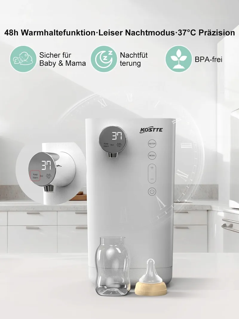 KOSTTE Slimme Flessenwarmer 1,5L Snelle Bereiding — foto 9