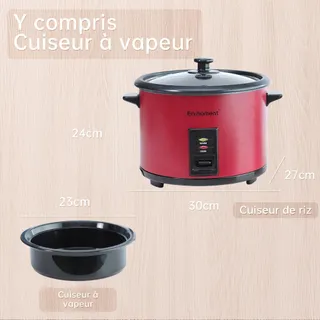 EAMOMENT Rijstkoker 1,8L 700W 1-10 Personen Rood — miniatuur 6