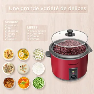 EAMOMENT Rijstkoker 1,8L 700W 1-10 Personen Rood — miniatuur 5