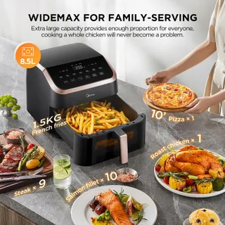 MIDEA Airfryer XXL 9L 8-in-1 Grill Bakken Dehydrateren — miniatuur 4