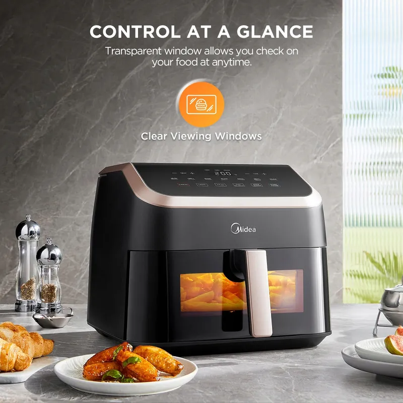 MIDEA Airfryer XXL 9L 8-in-1 Grill Bakken Dehydrateren — foto 6