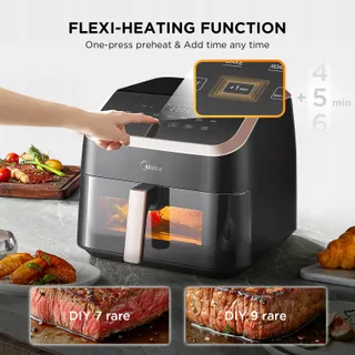 MIDEA Airfryer XXL 9L 8-in-1 Grill Bakken Dehydrateren — miniatuur 3