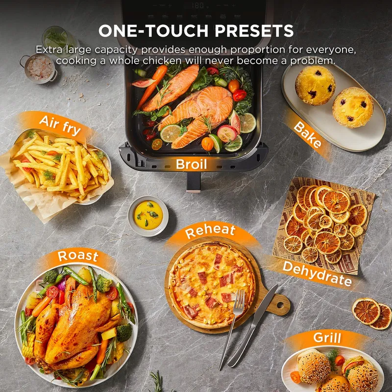 MIDEA Airfryer XXL 9L 8-in-1 Grill Bakken Dehydrateren — foto 7