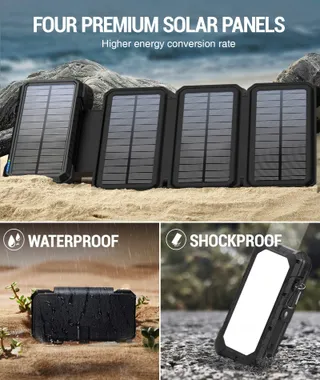 BLAVOR Solar Powerbank 20000mAh Waterdicht USB C QC 3.0 — miniatuur 5