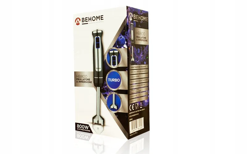 BEHOME Staafmixer Roestvrij Staal 800W 8 Snelheden LED — foto 6