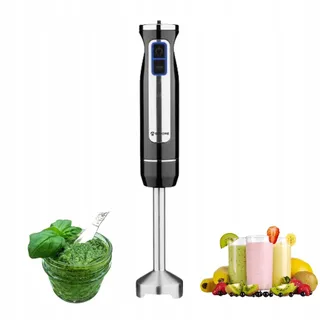 BEHOME Staafmixer Roestvrij Staal 800W 8 Snelheden LED — miniatuur 1