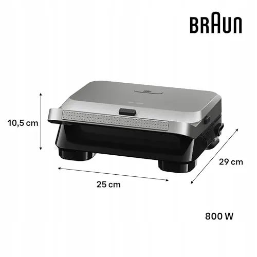 BRAUN SnackMaker 5 SM5005 Grill Wafelijzer 800W Zilver — foto 3