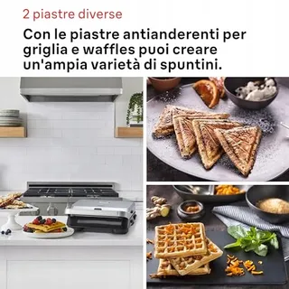 BRAUN SnackMaker 5 SM5005 Grill Wafelijzer 800W Zilver — miniatuur 4