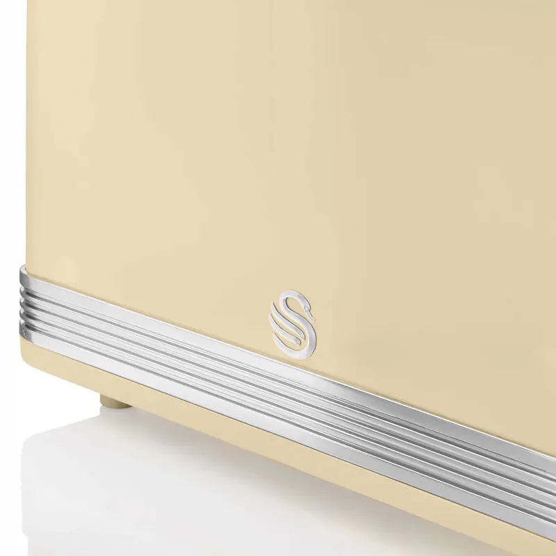 SWAN Retro Broodrooster 2-Sleuf Vintage 6 Standen 815W Crème — foto 6