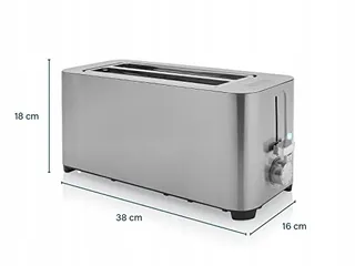 PRINCESS 142402 RVS Broodrooster 2 Lange Sleuven 7 Standen 1400W — miniatuur 4