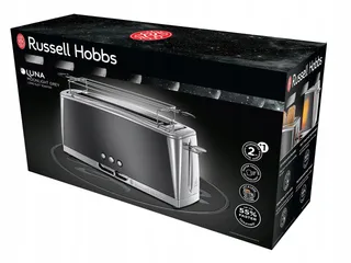 RUSSELL HOBBS Moonlight Grey Broodrooster Lange Sleuf RVS Grijs — miniatuur 2