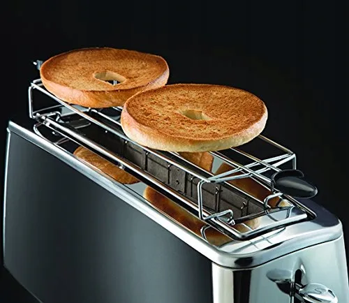 RUSSELL HOBBS Moonlight Grey Broodrooster Lange Sleuf RVS Grijs — foto 4
