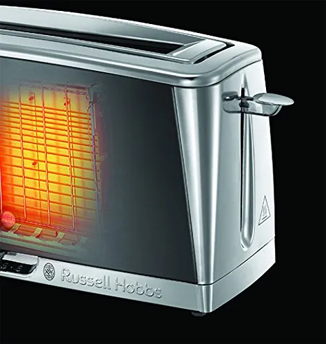 RUSSELL HOBBS Moonlight Grey Broodrooster Lange Sleuf RVS Grijs — foto 8