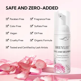 BREYLEE Wimpershampoo 60ml Reiniger Wimperextensions Set — miniatuur 3