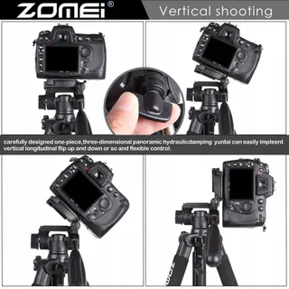 ZOMEI Q111 Aluminium Statief 47-140cm Camera Telefoon Rood — miniatuur 6