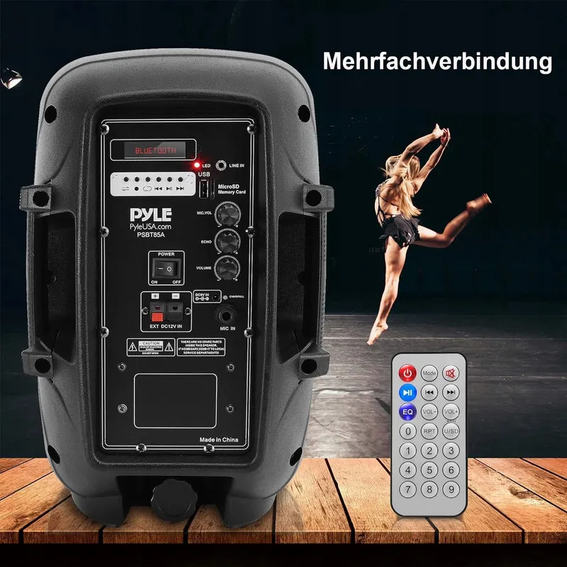 PYLE Draagbare Karaoke Machine Bluetooth 800W Party LED β foto 2