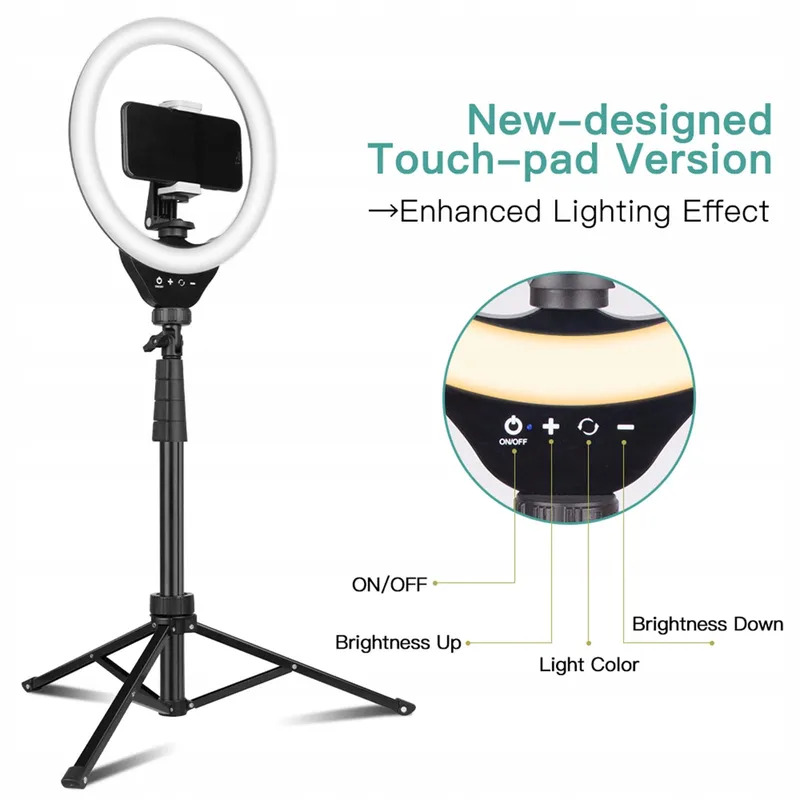 UBEESIZE Ringlicht met Statief 10 Inch Bluetooth Afstandsbediening — foto 4