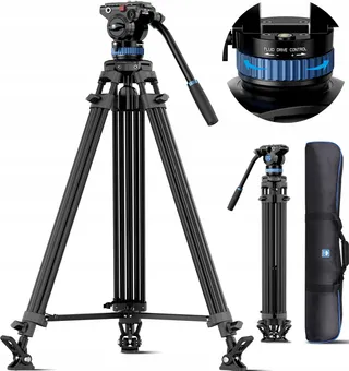 SIRUI AM-25S Aluminium Statief 190cm Vloeistofkop Camera DSLR — miniatuur 1