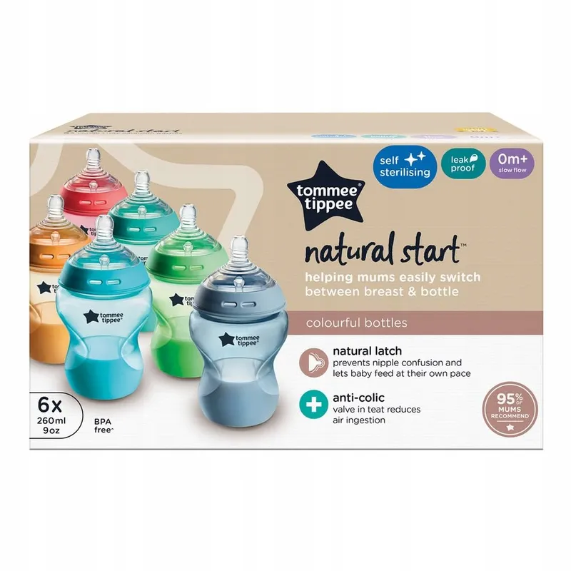 TOMMEE TIPPEE Close to Nature Antikoliek Flessen 260ml 6-delig — foto 2