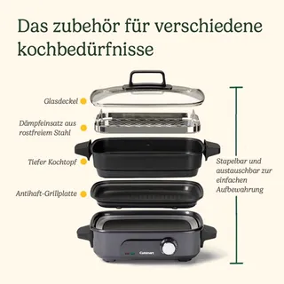 CUISINART Multicooker 5-in-1 Grillen Bakken Stomen Grijs — miniatuur 5