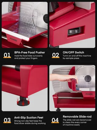 Elektrische Broodsnijmachine 250W Verstelbaar 3 Messen — miniatuur 5