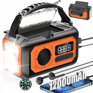 SOLARIS Noodradio 12000mAh Zonnepaneel AM/FM SOS — miniatuur 1