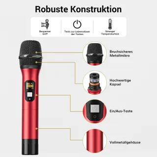 TONOR Draadloze Microfoonset 90m Bereik Voor Kerk En Podium — miniatuur 6