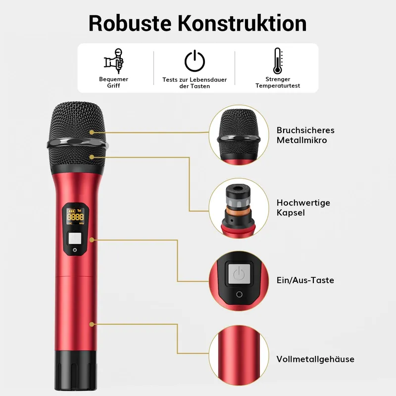 TONOR Draadloze Microfoonset 90m Bereik Voor Kerk En Podium β foto 6