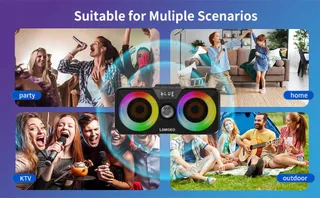 Draagbare Karaoke Machine Bluetooth Speaker 2 Microfoons — miniatuur 8