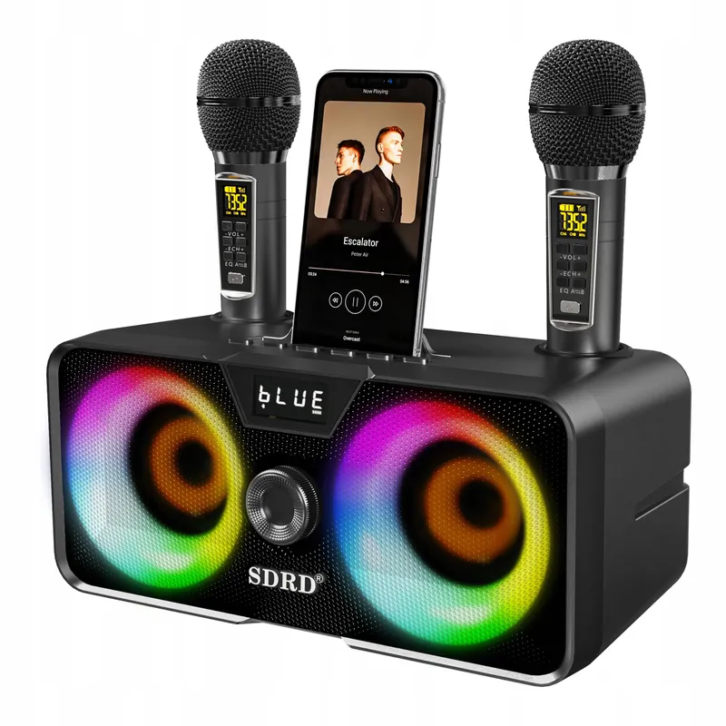 Draagbare Karaoke Machine Bluetooth Speaker 2 Microfoons — foto 1