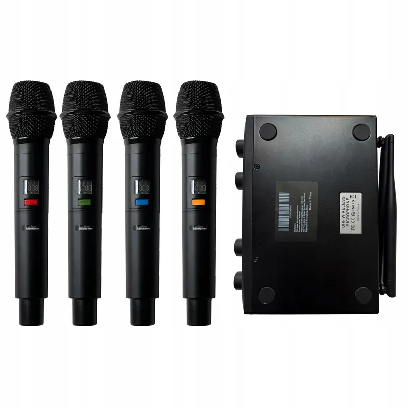 MELONARE Draadloos UHF Microfoonsysteem 4 Kanalen 61m MWM-41-4H — foto 8