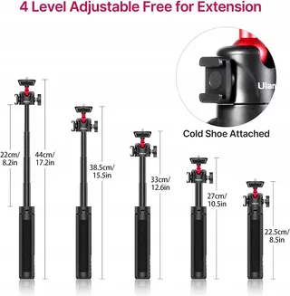 ULANZI MT-16 Selfiestick Statief Met Afstandsbediening Telefoon Camera — miniatuur 3