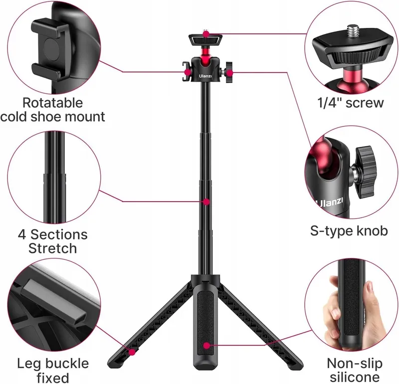 ULANZI MT-16 Selfiestick Statief Met Afstandsbediening Telefoon Camera — foto 5