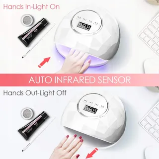 JANOLIA UV LED Nagellamp 86W Sensor LCD Professioneel — miniatuur 6